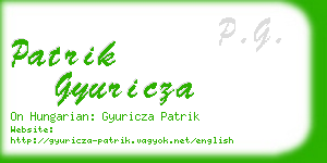 patrik gyuricza business card